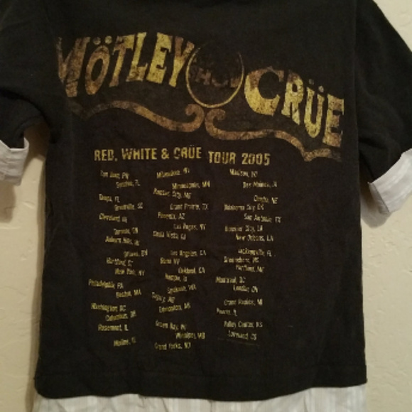 MOTLEY CRUE RECYCLED LAYERED TEE SIZE 6T NWT Designer Kids Wear Rocker - Picture 3 of 5
